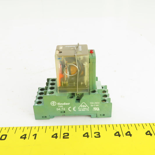 Kuhnke 111A4-24VDC1 Minitur Socket Relay 5A 250V AC W/Base
