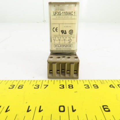 Kuhnke UF3G-110VAC Universal Relay 4A 250V AC W/Base