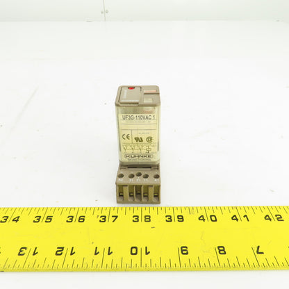 Kuhnke UF3G-110VAC Universal Relay 4A 250V AC W/Base