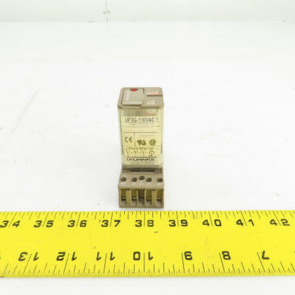 Kuhnke UF3G-110VAC Universal Relay 4A 250V AC W/Base
