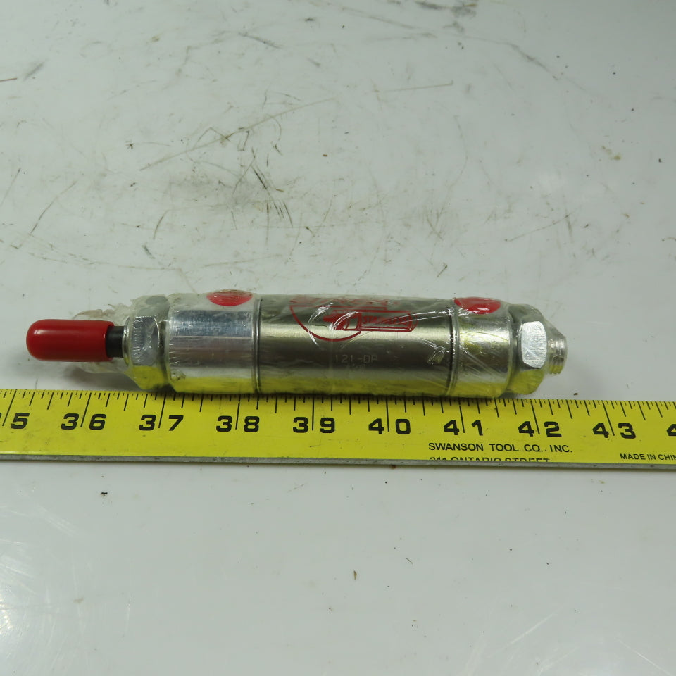 Bimba 121-DP Double Acting Pneumatic Air Cylinder 1-1/4" Bore 1" Stroke