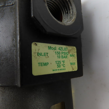 Speedaire 4ZL87 Pneumatic Air Line Filter Lubricator 150PSIG 1/2" NPT