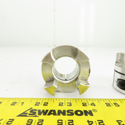 1-3/8" Aluminum Flexible Shaft Coupling Lot Of 2