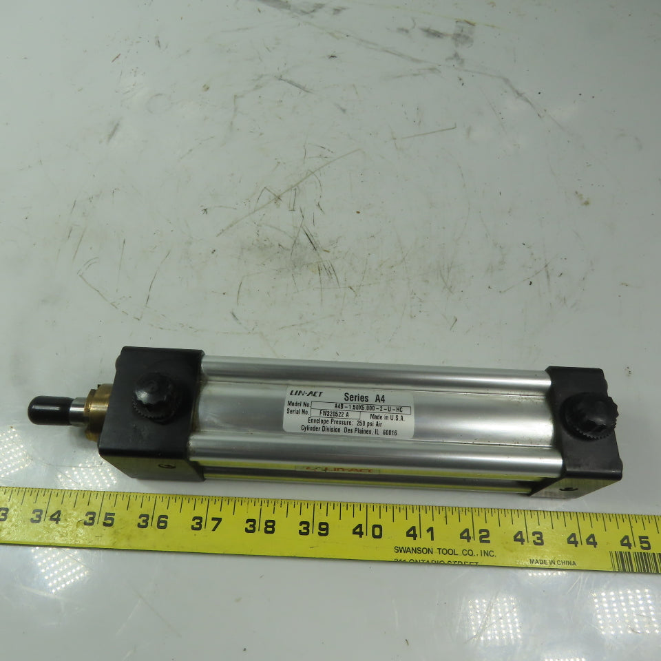 LIN-ACT A4B-1.50x5.00-2-U-HC Double Acting  Air Cylinder 1-1/2" Bore 5" Stroke