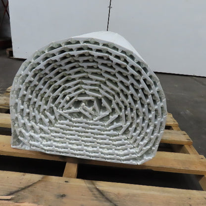 35-3/4" Wide Smooth Flat Top Conveyor Mat Chain Straight Running 34' OAL
