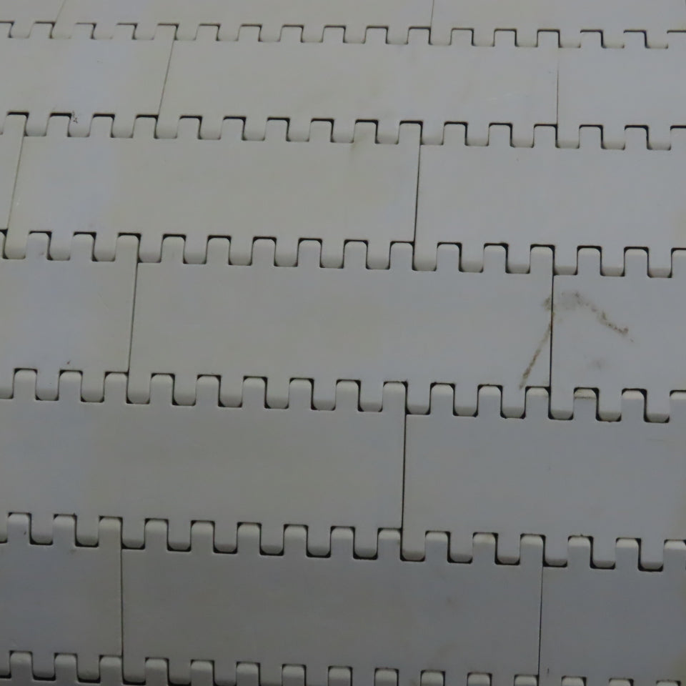 35-3/4" Wide Smooth Flat Top Conveyor Mat Chain Straight Running 34' OAL