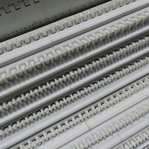 35-3/4" Wide Smooth Flat Top Conveyor Mat Chain Straight Running 34' OAL