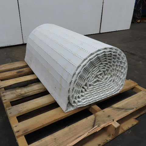 35-3/4" Wide Smooth Flat Top Conveyor Mat Chain Straight Running 34' OAL