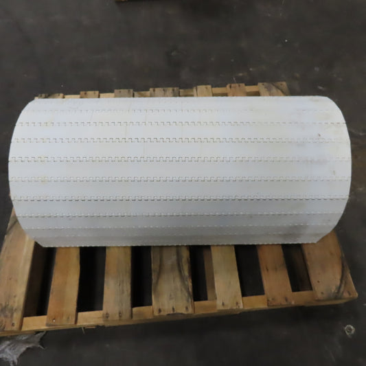 35-3/4" Wide Smooth Flat Top Conveyor Mat Chain Straight Running 34' OAL