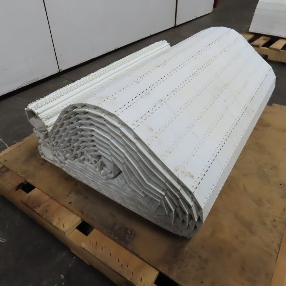 35-3/4" Wide Smooth Flat Top Conveyor Mat Chain Straight Running 34' OAL