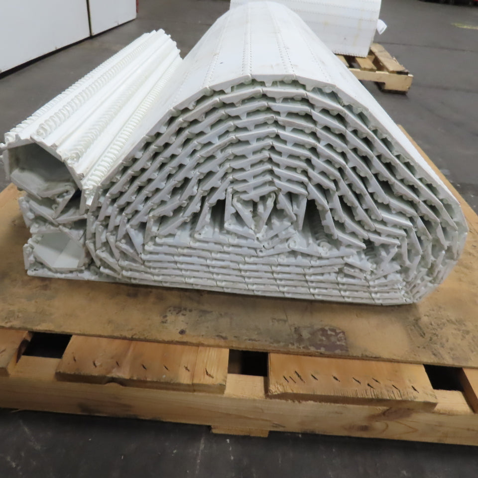 35-3/4" Wide Smooth Flat Top Conveyor Mat Chain Straight Running 34' OAL
