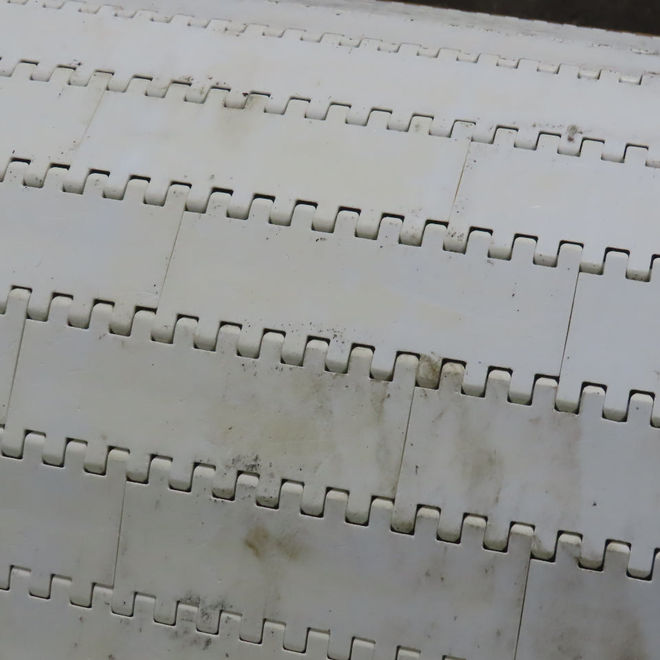 35-3/4" Wide Smooth Flat Top Conveyor Mat Chain Straight Running 34' OAL