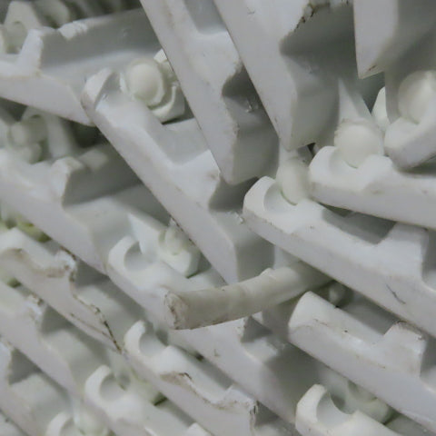 35-3/4" Wide Smooth Flat Top Conveyor Mat Chain Straight Running 34' OAL