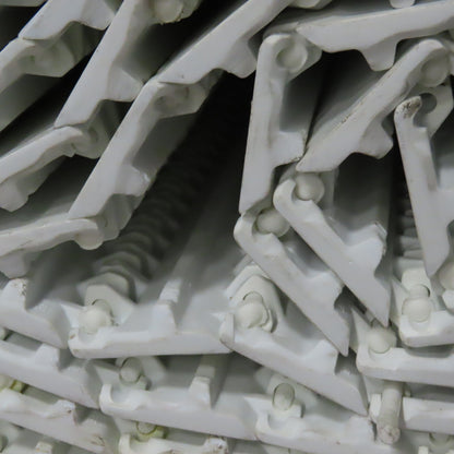 35-3/4" Wide Smooth Flat Top Conveyor Mat Chain Straight Running 34' OAL