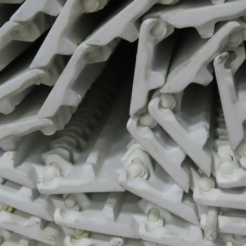 35-3/4" Wide Smooth Flat Top Conveyor Mat Chain Straight Running 34' OAL