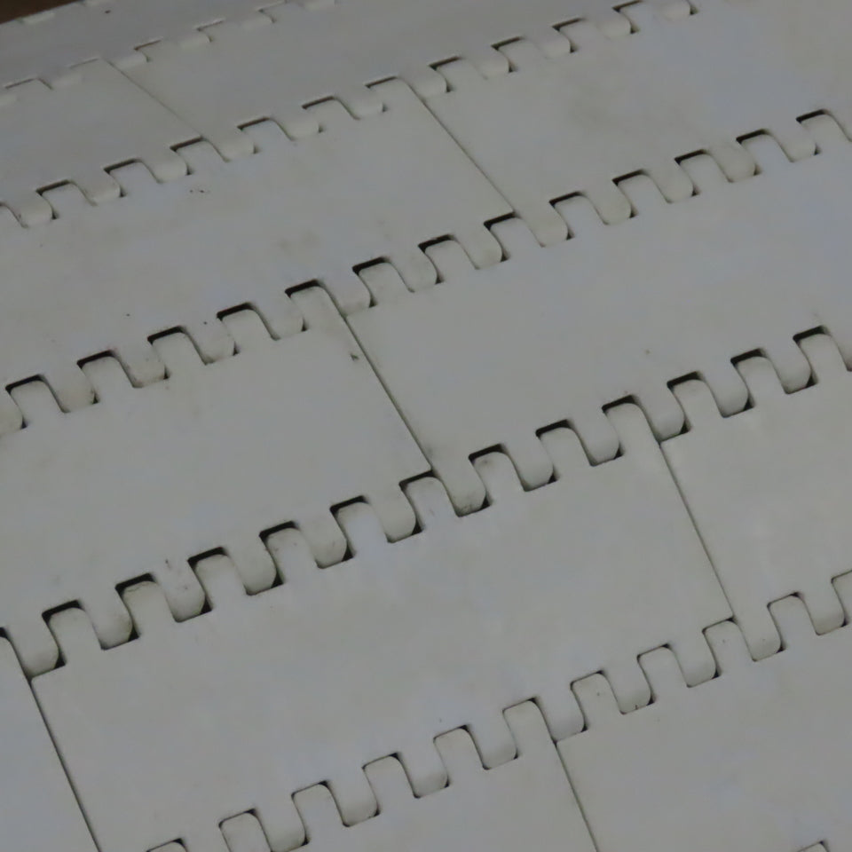35-3/4" Wide Smooth Flat Top Conveyor Mat Chain Straight Running 34' OAL