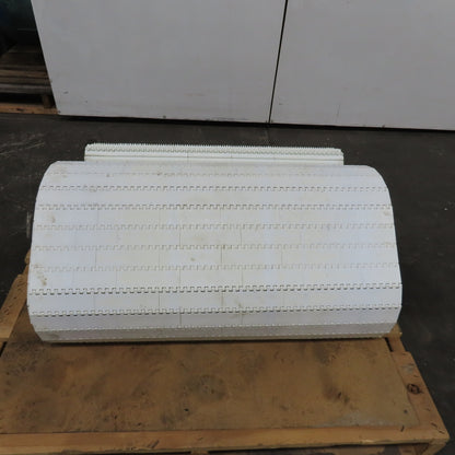 35-3/4" Wide Smooth Flat Top Conveyor Mat Chain Straight Running 34' OAL