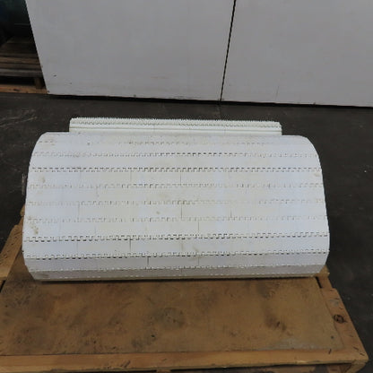 35-3/4" Wide Smooth Flat Top Conveyor Mat Chain Straight Running 34' OAL