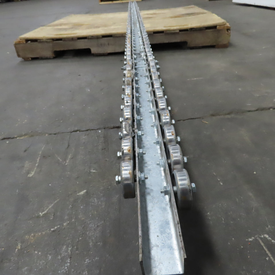 3" Wide x 12' Conveyor Skate Wheel Flow Rail Galvanized