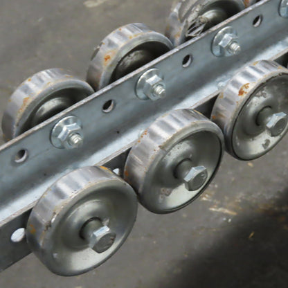 3" Wide x 12' Conveyor Skate Wheel Flow Rail Galvanized