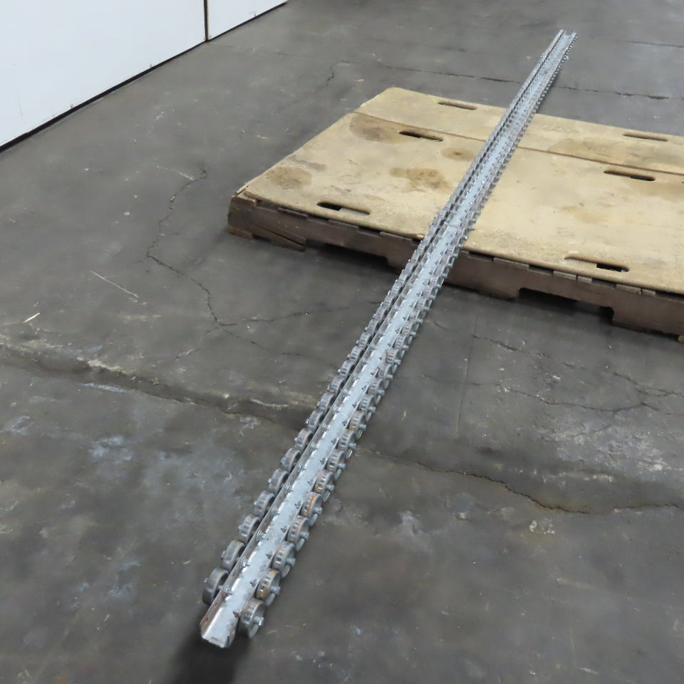 3" Wide x 12' Conveyor Skate Wheel Flow Rail Galvanized