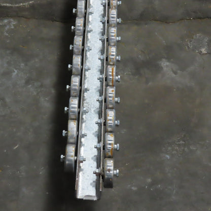 3" Wide x 12' Conveyor Skate Wheel Flow Rail Galvanized