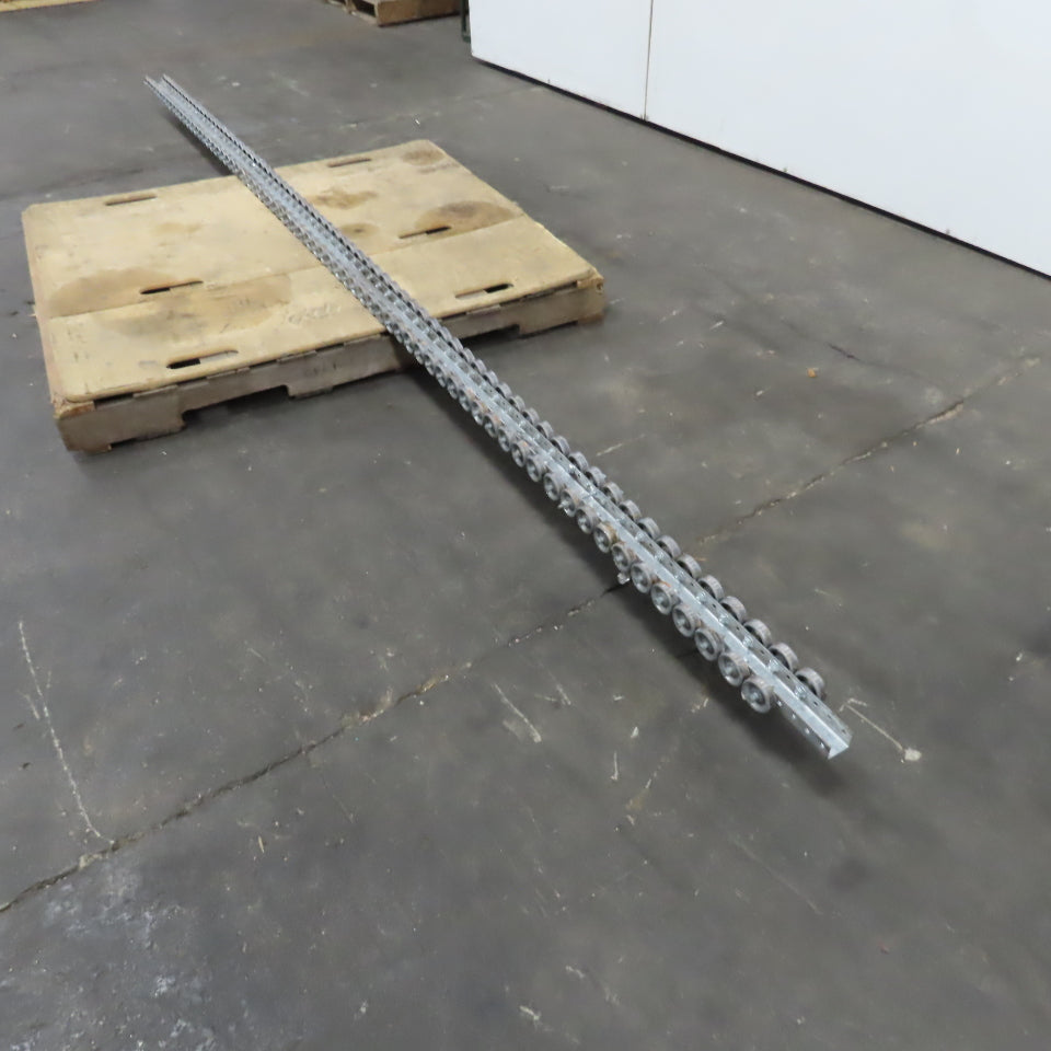 3" Wide x 12' Conveyor Skate Wheel Flow Rail Galvanized