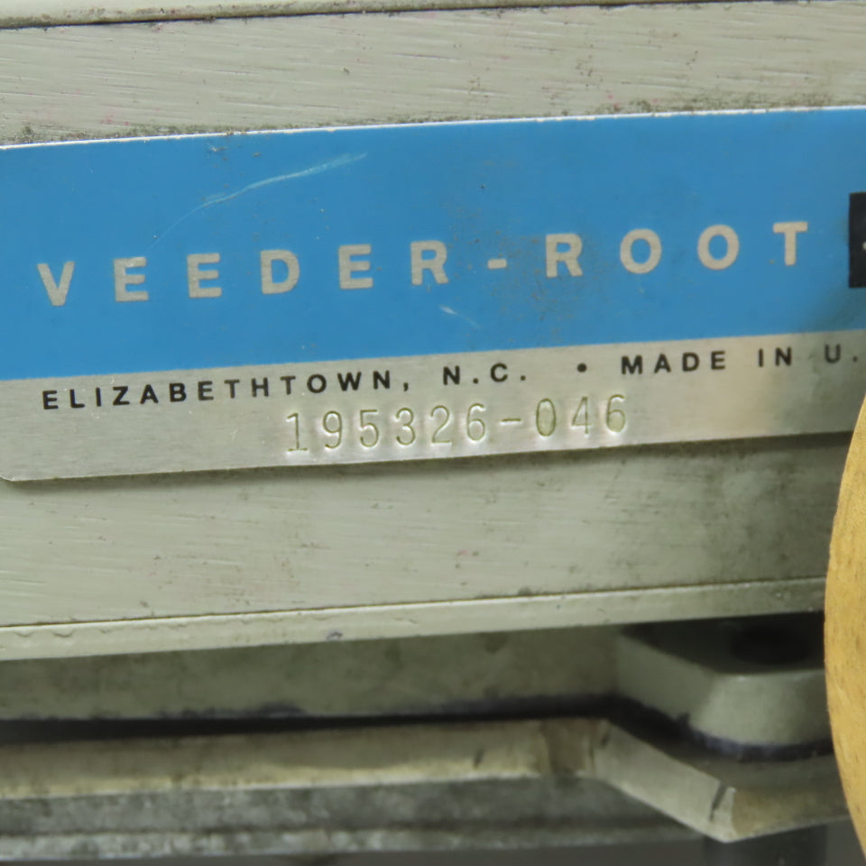 VEEDER-ROOT 195326-046 6 Digit Analog Linear Wheel Counter W/Swing Arm Bracket