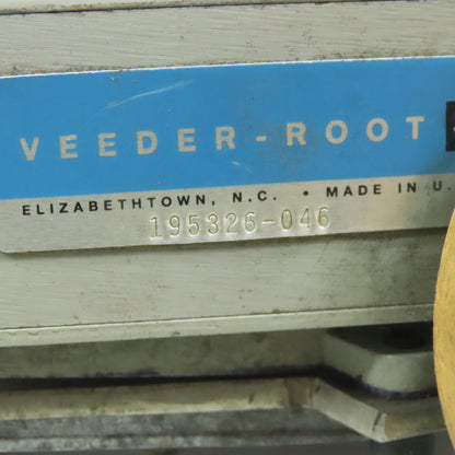 VEEDER-ROOT 195326-046 6 Digit Analog Linear Wheel Counter W/Swing Arm Bracket