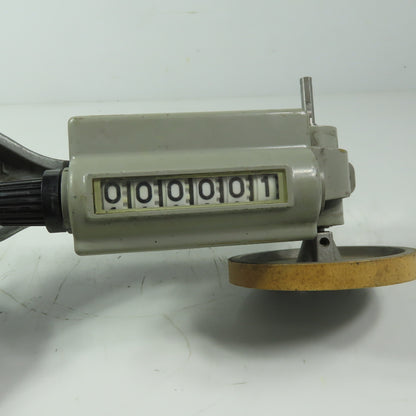 VEEDER-ROOT 195326-046 6 Digit Analog Linear Wheel Counter W/Swing Arm Bracket