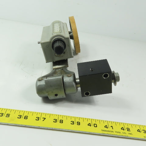 VEEDER-ROOT 195326-046 6 Digit Analog Linear Wheel Counter W/Swing Arm Bracket