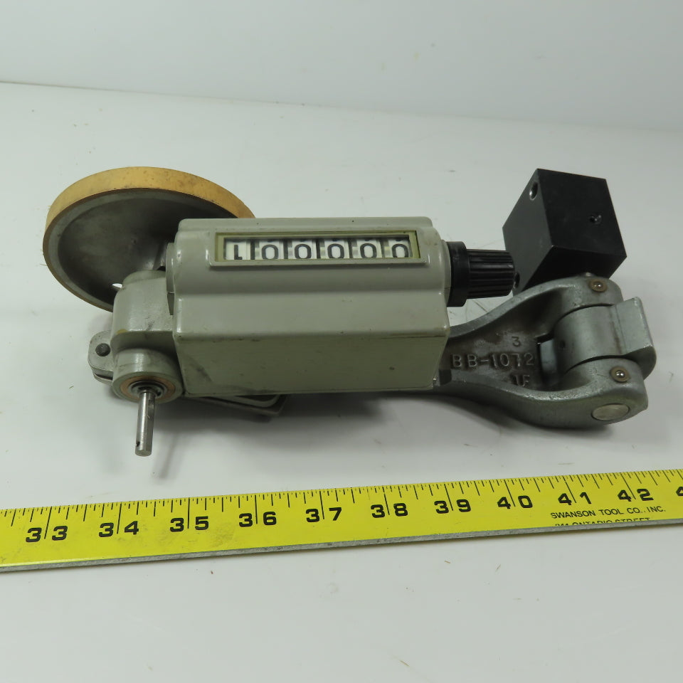 VEEDER-ROOT 195326-046 6 Digit Analog Linear Wheel Counter W/Swing Arm Bracket