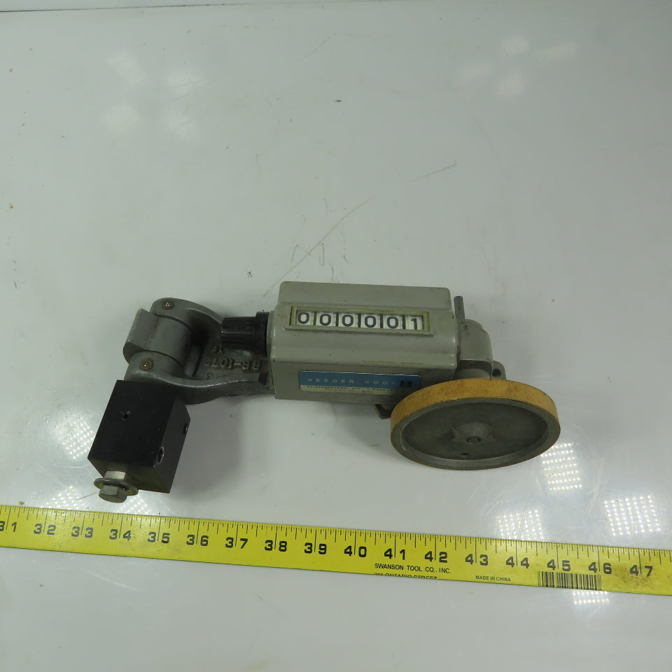VEEDER-ROOT 195326-046 6 Digit Analog Linear Wheel Counter W/Swing Arm Bracket