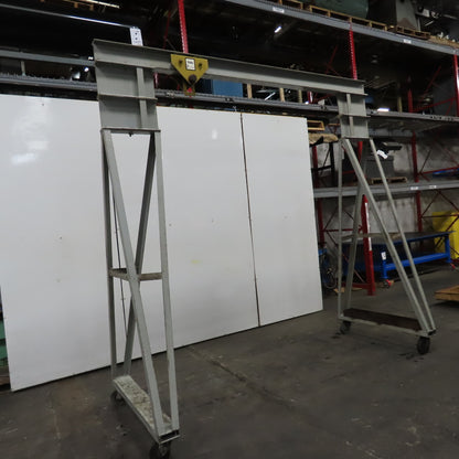 7' Travel Span 113" Under Beam Mobile Gantry Crane 2 Ton Trolley