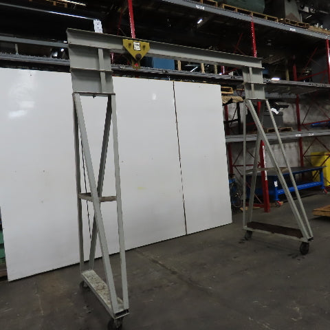 7' Travel Span 113" Under Beam Mobile Gantry Crane 2 Ton Trolley