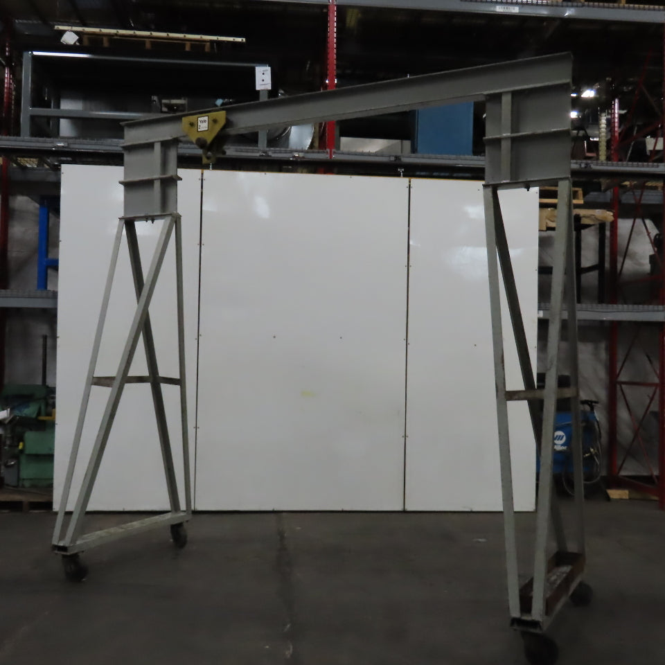 7' Travel Span 113" Under Beam Mobile Gantry Crane 2 Ton Trolley