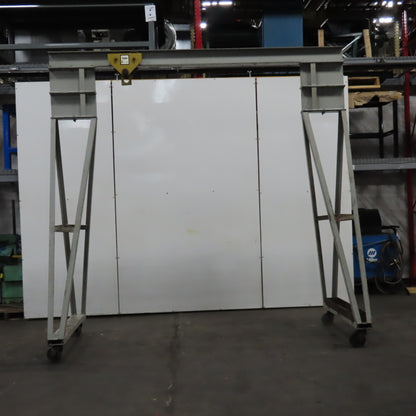 7' Travel Span 113" Under Beam Mobile Gantry Crane 2 Ton Trolley