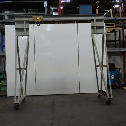 7' Travel Span 113" Under Beam Mobile Gantry Crane 2 Ton Trolley