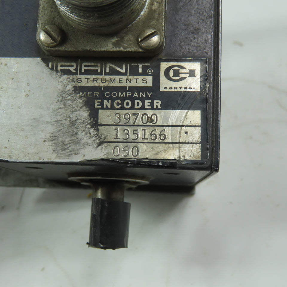 Durrant Cutler Hammer 39700 Shaft Encoder .060 Pulses Per Rev W/Swing Arm