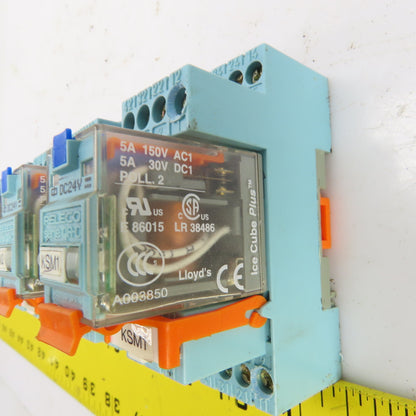 Releco C9-A41 FX Series QR-C Power Relay & Base 24V DC 150V Lot Of 5