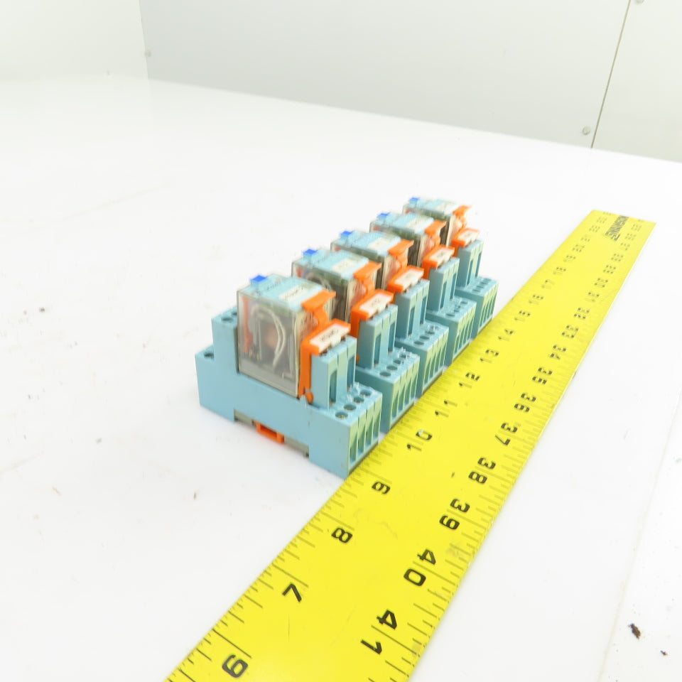 Releco C9-A41 FX Series QR-C Power Relay & Base 24V DC 150V Lot Of 5
