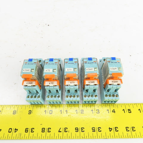 Releco C9-A41 FX Series QR-C Power Relay & Base 24V DC 150V Lot Of 5