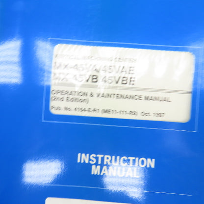 Okuma MX-45VA 45VB/VBE Parts Operation Maintenance Electrical Instruction Lot/6
