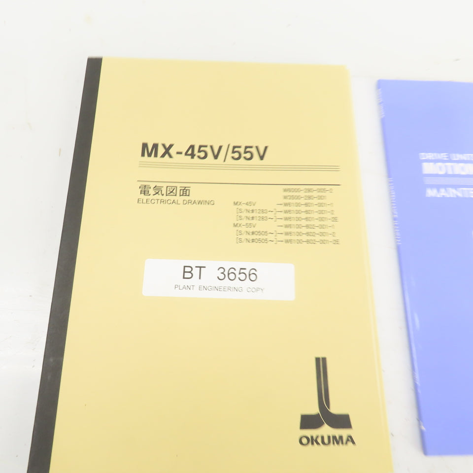 Okuma MX-45VA 45VB/VBE Parts Operation Maintenance Electrical Instruction Lot/6