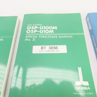 Okuma OSP-U100M OSP-U10M Maintenance, Instruction, Programming Manuals Lot/7