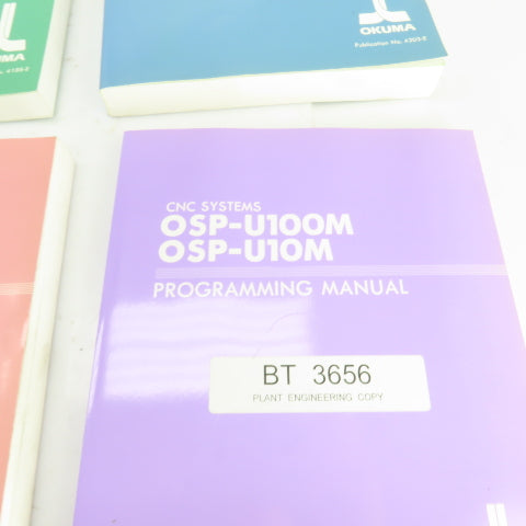 Okuma OSP-U100M OSP-U10M Maintenance, Instruction, Programming Manuals Lot/7