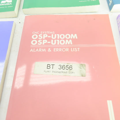 Okuma OSP-U100M OSP-U10M Maintenance, Instruction, Programming Manuals Lot/7