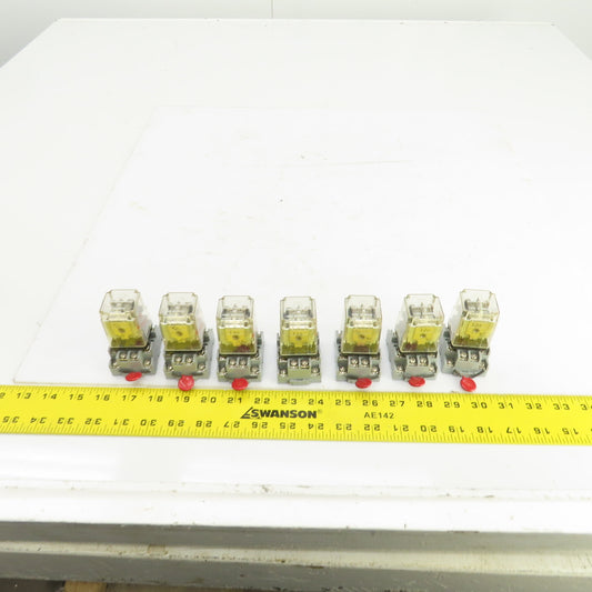 Potter & Brumfield KRPA-14AN-120 Power Relay 120V 50/60HZ W/Base Lot/7