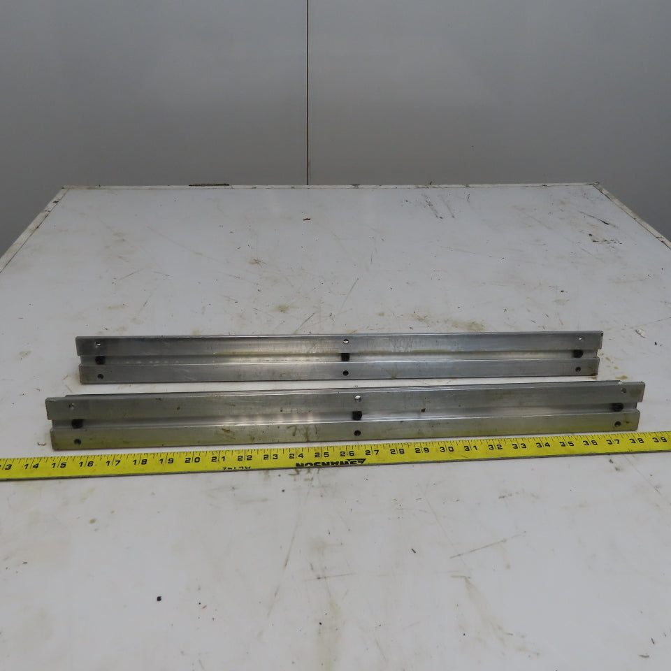 Lee Controls SA16-24-PD 1"x24" Linear Round Guide Rails W/Alum. Supports Lot /2
