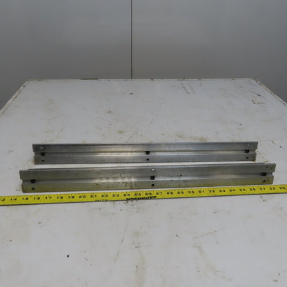 Lee Controls SA16-24-PD 1"x24" Linear Round Guide Rails W/Alum. Supports Lot /2